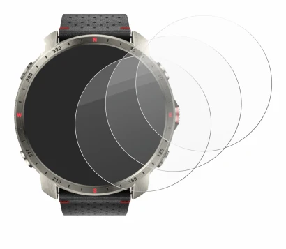 Immagine del dispositivo Polar Grit X Pro Titan con un'ampia varietà di protezioni per lo schermo.