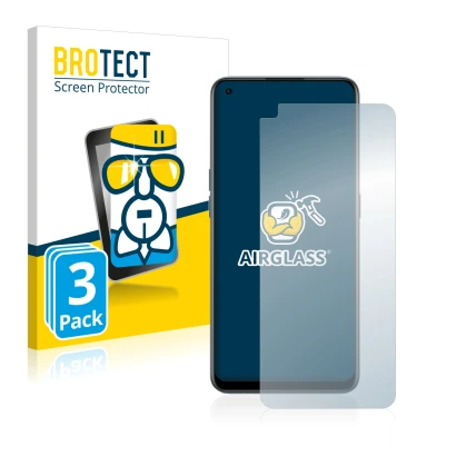 Parte frontale di una confezione del prodotto con il logo del marchio BROTECT. Accanto è raffigurato il dispositivo OnePlus No