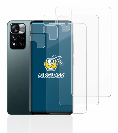 Immagine del dispositivo Xiaomi Redmi Note 11 Pro+ 5G (Fronte+Fotocamera) con un'ampia varietà di protezioni per lo schermo.