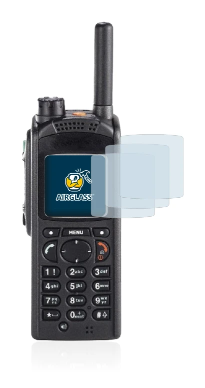 Immagine del dispositivo Motorola MTP850 con un'ampia varietà di protezioni per lo schermo.