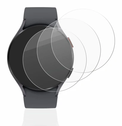Immagine del dispositivo Samsung Galaxy Watch 5 (44mm) con un'ampia varietà di protezioni per lo schermo.