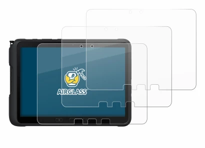 Immagine del dispositivo Samsung Galaxy Tab Active 4 Pro con un'ampia varietà di protezioni per lo schermo.