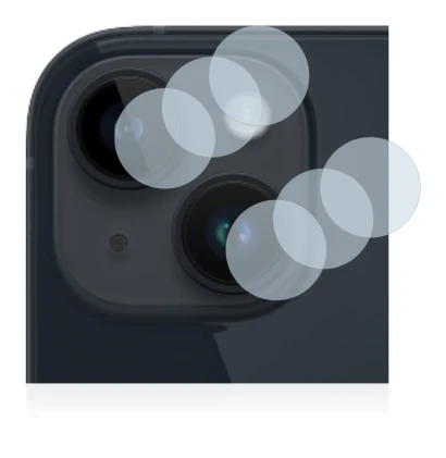Immagine del dispositivo Apple iPhone 14 Plus (SOLO Fotocamera) con un'ampia varietà di protezioni per lo schermo.