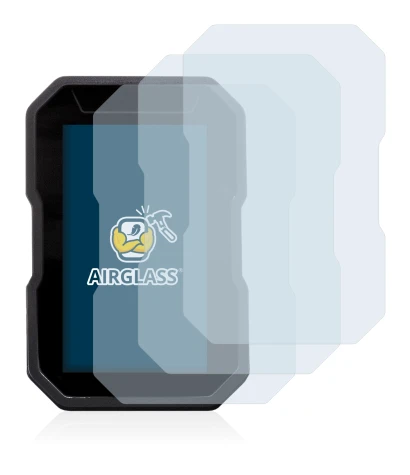 Immagine del dispositivo Ducati DesertX 2022 con un'ampia varietà di protezioni per lo schermo.