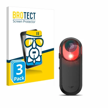 Parte frontale di una confezione del prodotto con il logo del marchio BROTECT. Accanto è raffigurato il dispositivo Garmin Var