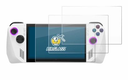 Immagine del dispositivo ASUS ROG Ally (2023) RC71L con un'ampia varietà di protezioni per lo schermo.