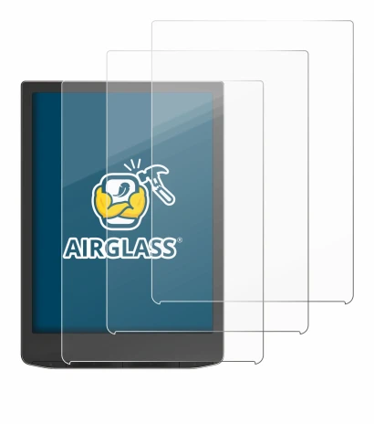 Immagine del dispositivo PocketBook InkPad 4 con un'ampia varietà di protezioni per lo schermo.