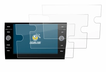 Immagine del dispositivo Volkswagen Taigo Discover Media 8” 2023 con un'ampia varietà di protezioni per lo schermo.