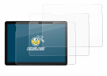 Immagine del dispositivo Microsoft Surface Go 4 con un'ampia varietà di protezioni per lo schermo.