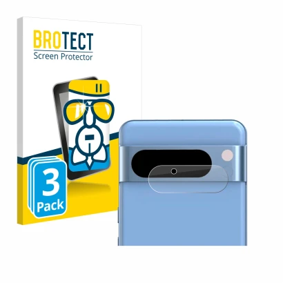 Parte frontale di una confezione del prodotto con il logo del marchio BROTECT. Accanto è raffigurato il dispositivo Google Pix