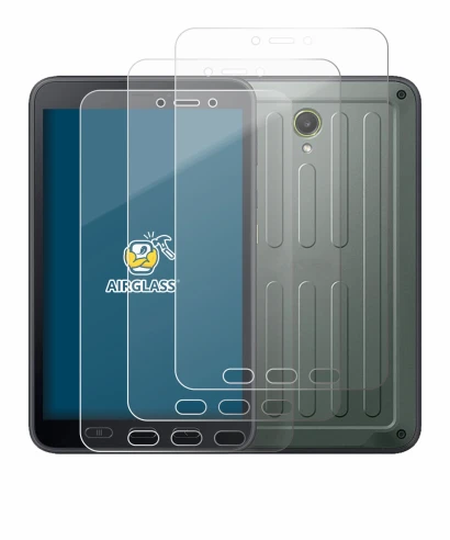 Immagine del dispositivo Samsung Galaxy Tab Active 5 (ritratto) con un'ampia varietà di protezioni per lo schermo.