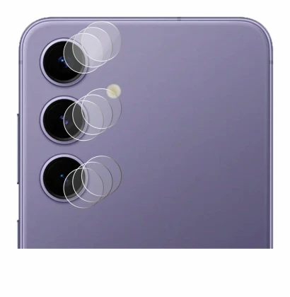 Immagine del dispositivo Samsung Galaxy S24 (SOLO Fotocamera) con un'ampia varietà di protezioni per lo schermo.