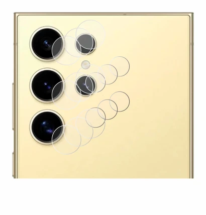 Immagine del dispositivo Samsung Galaxy S24 Ultra (SOLO Fotocamera) con un'ampia varietà di protezioni per lo schermo.