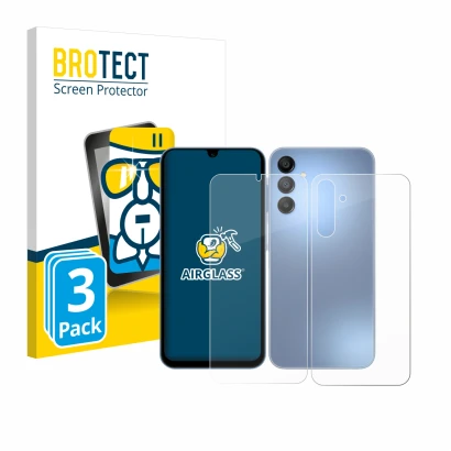 Parte frontale di una confezione del prodotto con il logo del marchio BROTECT. Accanto è raffigurato il dispositivo Samsung Ga