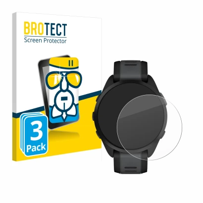 Parte frontale di una confezione del prodotto con il logo del marchio BROTECT. Accanto è raffigurato il dispositivo Garmin For