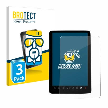 Parte frontale di una confezione del prodotto con il logo del marchio BROTECT. Accanto è raffigurato il dispositivo Volvo EX30