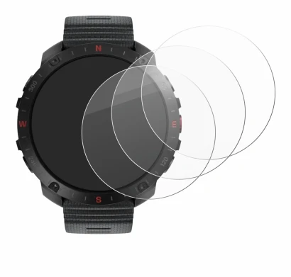 Immagine del dispositivo Polar Grit X2 Pro con un'ampia varietà di protezioni per lo schermo.