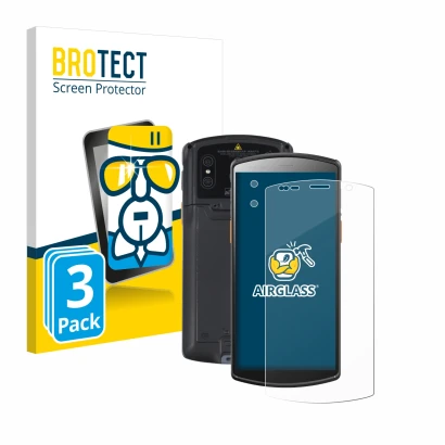 Parte frontale di una confezione del prodotto con il logo del marchio BROTECT. Accanto è raffigurato il dispositivo Urovo DT50