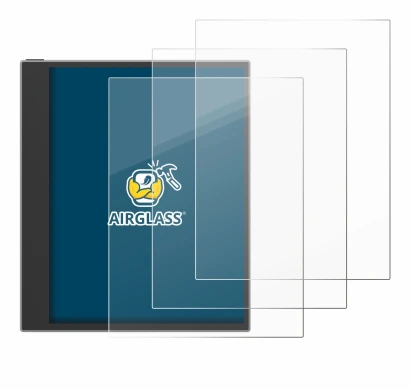 Immagine del dispositivo PocketBook InkPad Eo (2024) con un'ampia varietà di protezioni per lo schermo.