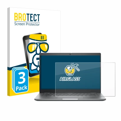 Parte frontale di una confezione del prodotto con il logo del marchio BROTECT. Accanto è raffigurato il dispositivo Dell Latit