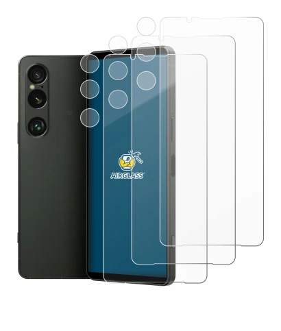 Immagine del dispositivo Sony Xperia 1 VI (Fronte+Fotocamera) con un'ampia varietà di protezioni per lo schermo.