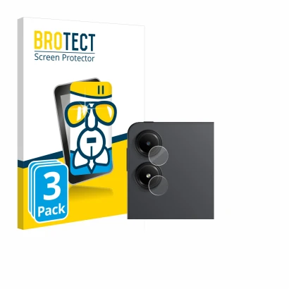 Parte frontale di una confezione del prodotto con il logo del marchio BROTECT. Accanto è raffigurato il dispositivo Xiaomi Red