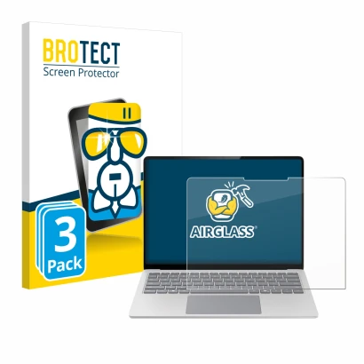 Parte frontale di una confezione del prodotto con il logo del marchio BROTECT. Accanto è raffigurato il dispositivo Microsoft 