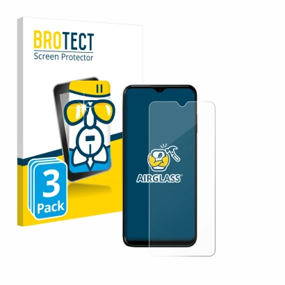 Parte frontale di una confezione del prodotto con il logo del marchio BROTECT. Accanto è raffigurato il dispositivo Nokia G60 