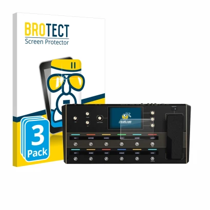 Parte frontale di una confezione del prodotto con il logo del marchio BROTECT. Accanto è raffigurato il dispositivo Headrush P