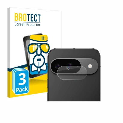 Parte frontale di una confezione del prodotto con il logo del marchio BROTECT. Accanto è raffigurato il dispositivo Google Pix