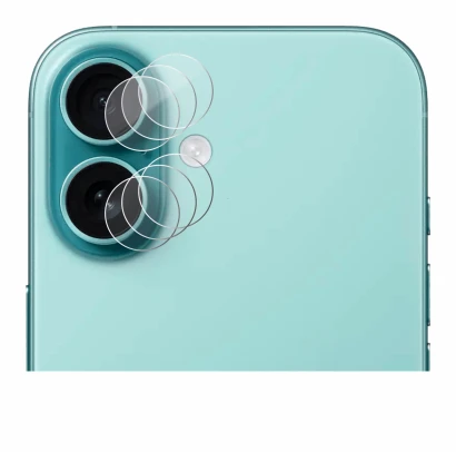 Immagine del dispositivo Apple iPhone 16 Plus (SOLO Fotocamera) con un'ampia varietà di protezioni per lo schermo.