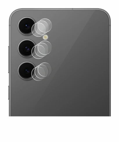 Immagine del dispositivo Samsung Galaxy S24 FE (SOLO Fotocamera) con un'ampia varietà di protezioni per lo schermo.