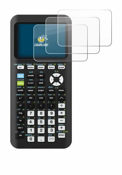 Immagine del dispositivo Texas Instruments TI-84 Plus CE-T Python con un'ampia varietà di protezioni per lo schermo.