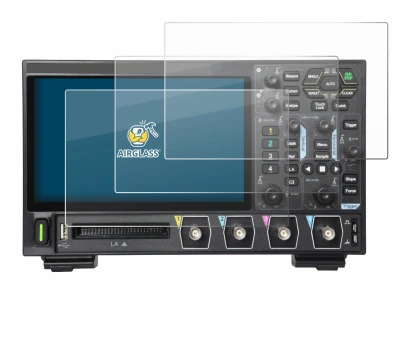 Immagine del dispositivo Rigol DHO914 con un'ampia varietà di protezioni per lo schermo.