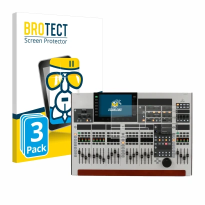 Parte frontale di una confezione del prodotto con il logo del marchio BROTECT. Accanto è raffigurato il dispositivo Behringer 