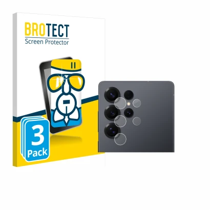 Parte frontale di una confezione del prodotto con il logo del marchio BROTECT. Accanto è raffigurato il dispositivo Samsung Ga