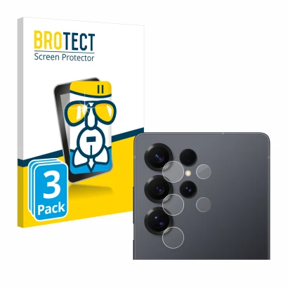 Parte frontale di una confezione del prodotto con il logo del marchio BROTECT. Accanto è raffigurato il dispositivo Samsung Ga