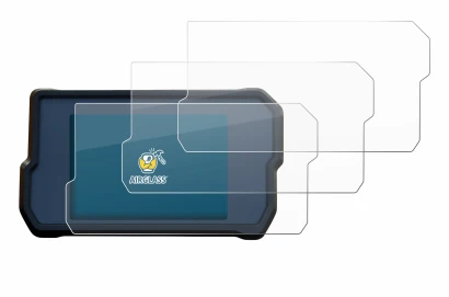 Immagine del dispositivo KTM RC125 / RC390 2022+ con un'ampia varietà di protezioni per lo schermo.