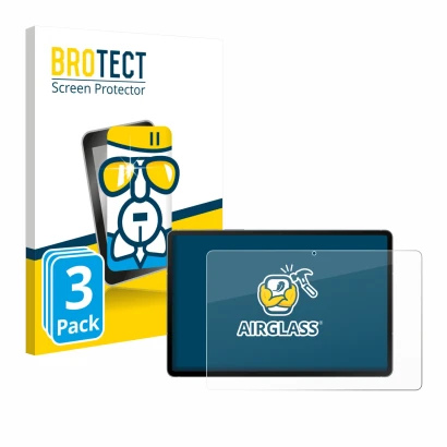 Parte frontale di una confezione del prodotto con il logo del marchio BROTECT. Accanto è raffigurato il dispositivo Samsung Ga