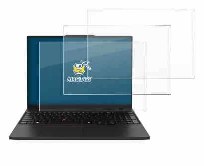 Immagine del dispositivo Lenovo ThinkPad P16s Gen 4 con un'ampia varietà di protezioni per lo schermo.