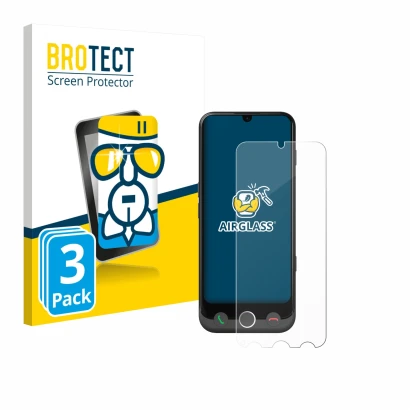 Parte frontale di una confezione del prodotto con il logo del marchio BROTECT. Accanto è raffigurato il dispositivo Doro Auror