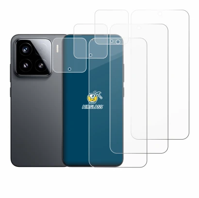 Immagine del dispositivo Xiaomi 15 (Fronte+Fotocamera) con un'ampia varietà di protezioni per lo schermo.