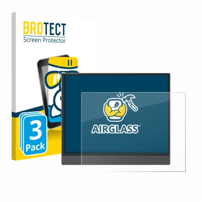 Parte frontale di una confezione del prodotto con il logo del marchio BROTECT. Accanto è raffigurato il dispositivo Boox Tab X