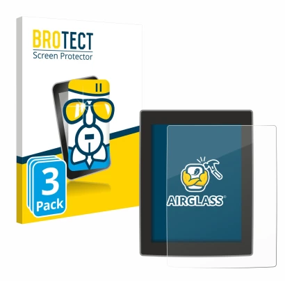 Parte frontale di una confezione del prodotto con il logo del marchio BROTECT. Accanto è raffigurato il dispositivo Volvo XC90