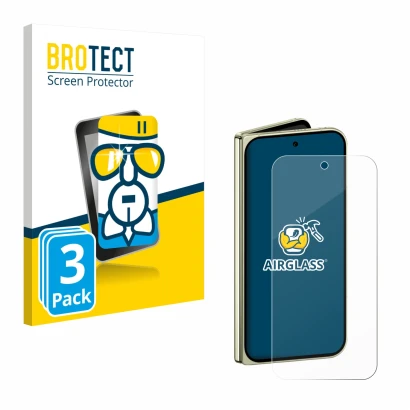 Parte frontale di una confezione del prodotto con il logo del marchio BROTECT. Accanto è raffigurato il dispositivo Google Pix