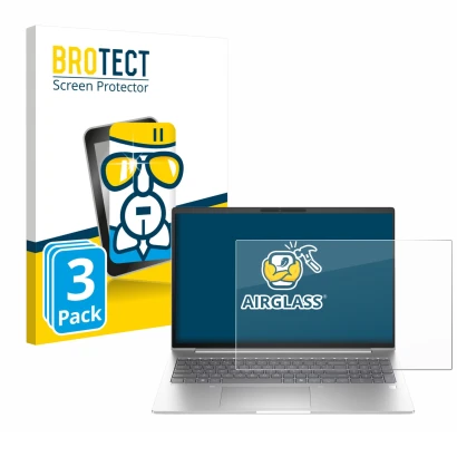 Parte frontale di una confezione del prodotto con il logo del marchio BROTECT. Accanto è raffigurato il dispositivo HP EliteBo