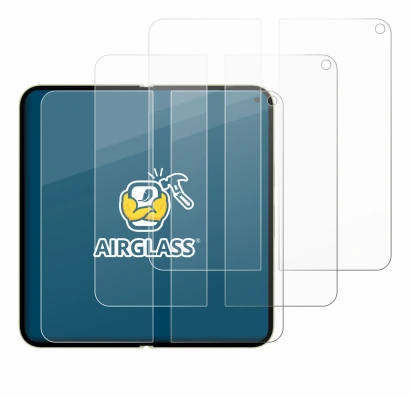 Immagine del dispositivo Google Pixel 10 Pro Fold (Display interno) con un'ampia varietà di protezioni per lo schermo.