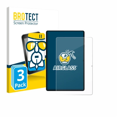 Parte frontale di una confezione del prodotto con il logo del marchio BROTECT. Accanto è raffigurato il dispositivo Samsung Ga