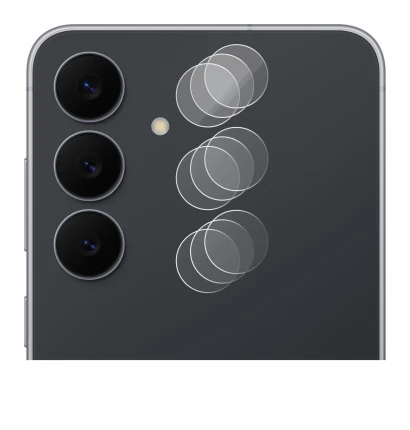 Immagine del dispositivo Samsung Galaxy S25 FE (SOLO Fotocamera) con un'ampia varietà di protezioni per lo schermo.