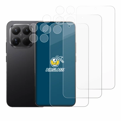 Immagine del dispositivo Xiaomi 15T Pro (Fronte+Fotocamera) con un'ampia varietà di protezioni per lo schermo.